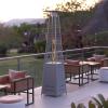 Flash Furniture Outdoor Patio Heater with Wheels – Silver – 42,000 BTU – 7.5 Feet Tall – Stainless Steel – For Residential and Commercial Use(Silver)