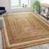 Flash Furniture Prima Natural Fiber Jute Area Rug 8′ x 10′ – Braided Indoor Jute Rug – Natural Area Rugs(Jute)