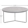 Flash Furniture Providence Collection 31.5″ Round Indoor Living Room Coffee Table in Faux Concrete Finish(Concrete)
