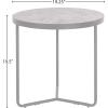 Flash Furniture Providence Collection 31.5″ Round Indoor Living Room Coffee Table in Faux Concrete Finish(Concrete)