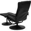 Flash Furniture Rachel Contemporary Multi-Position LeatherSoft Recliner Chair with Ottoman, 360-Degree Swivel Recliner Chair and Ottoman Set, Black(Black)