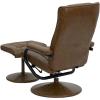 Flash Furniture Rachel Contemporary Multi-Position LeatherSoft Recliner Chair with Ottoman, 360-Degree Swivel Recliner Chair and Ottoman Set, Black(Palimino)