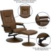 Flash Furniture Rachel Contemporary Multi-Position LeatherSoft Recliner Chair with Ottoman, 360-Degree Swivel Recliner Chair and Ottoman Set, Black(Palimino)