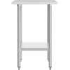 Flash Furniture Reader Stainless Steel 18 Gauge Prep and Work Table with 1.5″ Backsplash and Undershelf – NSF Certified – 72″W x 30″D x 36″H(24″ x 36″ without Backsplash)