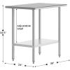 Flash Furniture Reader Stainless Steel 18 Gauge Prep and Work Table with 1.5″ Backsplash and Undershelf – NSF Certified – 72″W x 30″D x 36″H(24″ x 36″ without Backsplash)