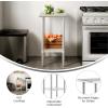 Flash Furniture Reader Stainless Steel 18 Gauge Prep and Work Table with 1.5″ Backsplash and Undershelf – NSF Certified – 72″W x 30″D x 36″H(24″ x 18″ without Backsplash)