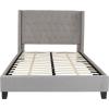 Flash Furniture Riverdale Full Size Tufted Upholstered Platform Bed in Light Gray Fabric(Light Gray)