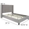 Flash Furniture Riverdale Full Size Tufted Upholstered Platform Bed in Light Gray Fabric(Light Gray)