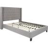 Flash Furniture Riverdale Full Size Tufted Upholstered Platform Bed in Light Gray Fabric(Light Gray)