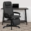 Flash Furniture Robert High Back White LeatherSoft Executive Reclining Ergonomic Swivel Office Chair with Arms(Black)
