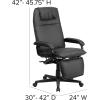 Flash Furniture Robert High Back White LeatherSoft Executive Reclining Ergonomic Swivel Office Chair with Arms(Black)