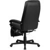 Flash Furniture Robert High Back White LeatherSoft Executive Reclining Ergonomic Swivel Office Chair with Arms(Black)