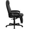 Flash Furniture Robert High Back White LeatherSoft Executive Reclining Ergonomic Swivel Office Chair with Arms(Black)