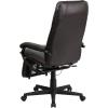 Flash Furniture Robert High Back White LeatherSoft Executive Reclining Ergonomic Swivel Office Chair with Arms(Brown)