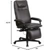 Flash Furniture Robert High Back White LeatherSoft Executive Reclining Ergonomic Swivel Office Chair with Arms(Brown)