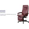 Flash Furniture Robert High Back White LeatherSoft Executive Reclining Ergonomic Swivel Office Chair with Arms(Burgundy)
