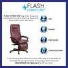 Flash Furniture Robert High Back White LeatherSoft Executive Reclining Ergonomic Swivel Office Chair with Arms(Burgundy)
