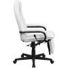 Flash Furniture Robert High Back White LeatherSoft Executive Reclining Ergonomic Swivel Office Chair with Arms(White)