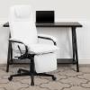 Flash Furniture Robert High Back White LeatherSoft Executive Reclining Ergonomic Swivel Office Chair with Arms(White)