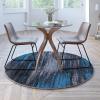 Flash Furniture Rylan Collection Contemporary Area Rug – High Pile Blue Olefin Rug – 2′ x 7′ Area Rug – Jute Backing – Hallway, Entryway, Bedroom, Living Room(Blue)
