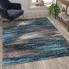 Flash Furniture Rylan Collection Contemporary Area Rug – High Pile Blue Olefin Rug – 2′ x 7′ Area Rug – Jute Backing – Hallway, Entryway, Bedroom, Living Room(Blue)