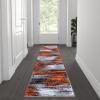 Flash Furniture Rylan Collection Contemporary Area Rug – High Pile Blue Olefin Rug – 2′ x 7′ Area Rug – Jute Backing – Hallway, Entryway, Bedroom, Living Room(Orange)
