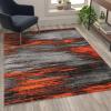 Flash Furniture Rylan Collection Contemporary Area Rug – High Pile Blue Olefin Rug – 2′ x 7′ Area Rug – Jute Backing – Hallway, Entryway, Bedroom, Living Room(Orange)