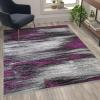 Flash Furniture Rylan Collection Contemporary Area Rug – High Pile Blue Olefin Rug – 2′ x 7′ Area Rug – Jute Backing – Hallway, Entryway, Bedroom, Living Room(Purple)
