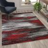 Flash Furniture Rylan Collection Contemporary Area Rug – High Pile Blue Olefin Rug – 2′ x 7′ Area Rug – Jute Backing – Hallway, Entryway, Bedroom, Living Room(Red)
