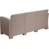 Flash Furniture Seneca Dark Gray Faux Rattan Sofa with All-Weather Seneca Light Gray Cushions(Light Gray)