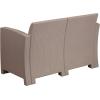 Flash Furniture Seneca Light Gray Faux Rattan Loveseat with All-Weather Light Grey Cushions(Light Gray)