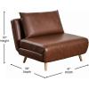 Flash Furniture Shaw Tri-Fold Convertible Sleeper Chair with Pillow, 3-in-1 Multifunctional Adjustable Sleeper, Channel Stitching, Hideaway Legs, Cream Boucle(Brown)