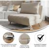 Flash Furniture Shaw Tri-Fold Convertible Sleeper Chair with Pillow, 3-in-1 Multifunctional Adjustable Sleeper, Channel Stitching, Hideaway Legs, Cream Boucle(Cream)