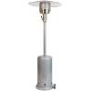 Flash Furniture Sol Patio Outdoor Heating-Bronze Stainless Steel 40,000 BTU Propane Heater with Wheels for Commercial & Residential Use-7.5 Feet Tall(Silver)