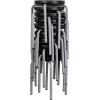 Flash Furniture Stackable Stool with Black Seat and Silver Powder Coated Frame (Pack of 1)(Blue)