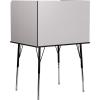 Flash Furniture Study Carrel with Adjustable Legs and Top Shelf in Nebula Grey Finish