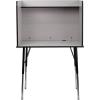 Flash Furniture Study Carrel with Adjustable Legs and Top Shelf in Nebula Grey Finish