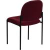 Flash Furniture Tania Comfort Vinyl Upholstered Stackable Side Reception Chair with Padded Seat, Modern Stackable Chair for Living Room/Office, Black(Burgundy Fabric)