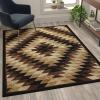 Flash Furniture Teagan Collection Southwestern Style Area Rug – Olefin Red Accent Rug – 2′ x 7′ – Jute Backing – Entryway, Living Room, Bedroom(Brown)