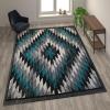 Flash Furniture Teagan Collection Southwestern Style Area Rug – Olefin Red Accent Rug – 2′ x 7′ – Jute Backing – Entryway, Living Room, Bedroom(Turquoise)