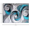Flash Furniture Tellus Collection Ocean Wave Patterned Area Rug – Turquoise Olefin Fibers with Jute Backing – 8′ x 10′ – Entryway, Living Room, Bedroom(5′ x 7′ (Rectangular))