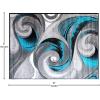 Flash Furniture Tellus Collection Ocean Wave Patterned Area Rug – Turquoise Olefin Fibers with Jute Backing – 8′ x 10′ – Entryway, Living Room, Bedroom(8′ x 10′ (Rectangular))