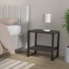 Flash Furniture Thompson Collection Charcoal Wood Grain Finish End Table with Black Metal Frame(Contemporary)
