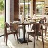 Flash Furniture Verona Solid Wood Dining Chair, Commercial Grade Restaurant Chair with Contoured Backrest, Solid Wood Frame, Antique Copper(Antique Copper)