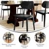 Flash Furniture Verona Solid Wood Dining Chair, Commercial Grade Restaurant Chair with Contoured Backrest, Solid Wood Frame, Antique Copper(Black)