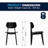 Flash Furniture Verona Solid Wood Dining Chair, Commercial Grade Restaurant Chair with Contoured Backrest, Solid Wood Frame, Antique Copper(Black)