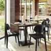 Flash Furniture Verona Solid Wood Dining Chair, Commercial Grade Restaurant Chair with Contoured Backrest, Solid Wood Frame, Antique Copper(Black)