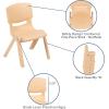 Flash Furniture Whitney 2 Pack Green Plastic Stackable School Chair with 10.5” Seat Height(Assorted)