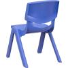 Flash Furniture Whitney 2 Pack Green Plastic Stackable School Chair with 10.5” Seat Height(Blue)
