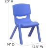 Flash Furniture Whitney 2 Pack Green Plastic Stackable School Chair with 10.5” Seat Height(Blue)